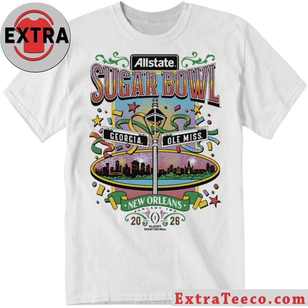 Original The Allstate Sugar Bowl will take place in January 2026 between Georgia and Ole Miss in New Orleans Shirt