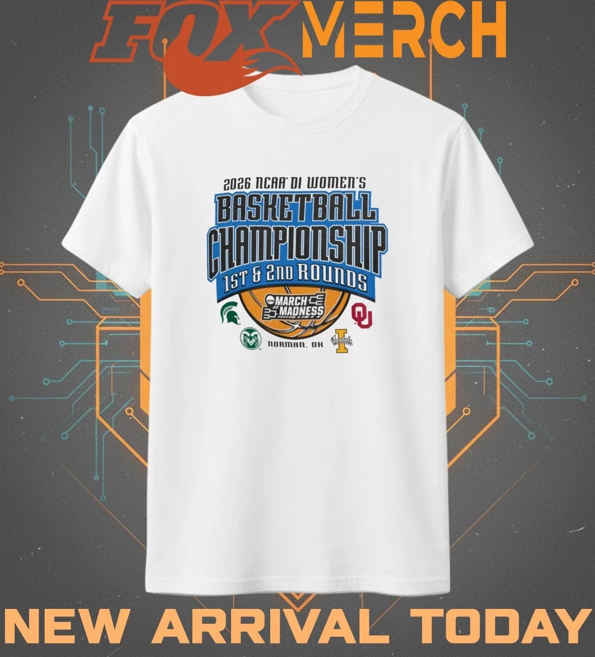 2026 NCAA DI Women’s Basketball Championship 1st & 2nd Rounds March Madness Norman, OK t-shirt