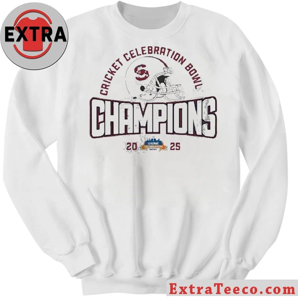 South Carolina State Bulldogs 2025 Cricket Celebration Bowl Champions Helmet And Logo Shirt