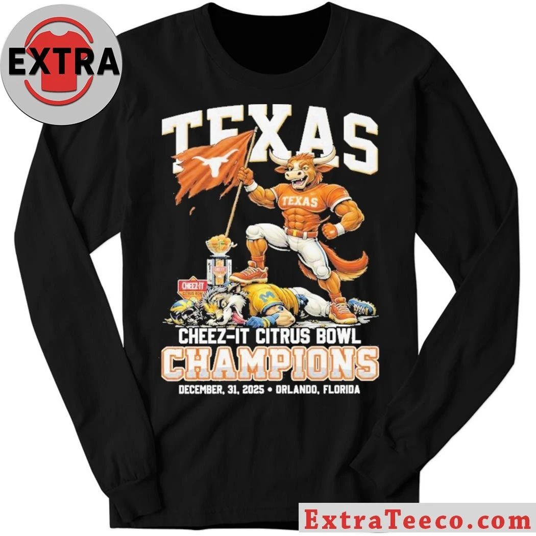Texas Longhorns Cheez-It Citrus Bowl Champions December, 31, 2025 Logo T-Shirt