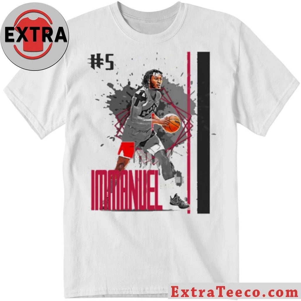 Number 5 Immanuel Quickley basketball Player Raptors T-Shirt