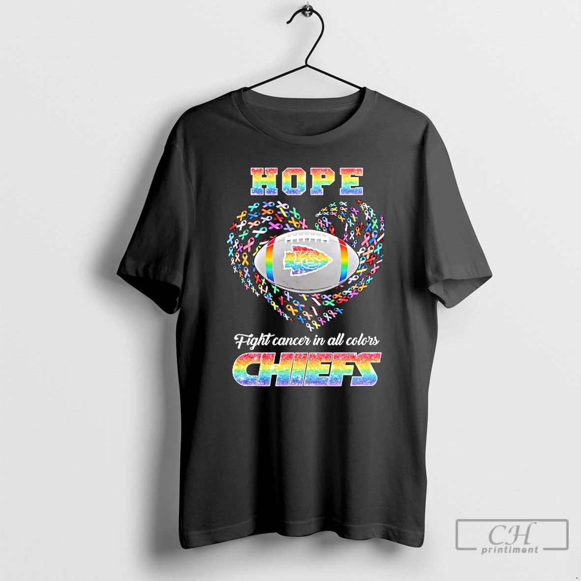 Premium Hope Kansas City Chiefs Fight Cancer In All Colors T Shirts