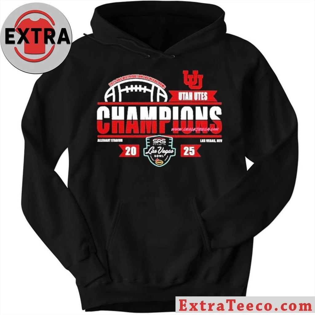 Utah Utes 2025 SRS Distribution Las Vegas Bowl Champions Logo T-Shirt
