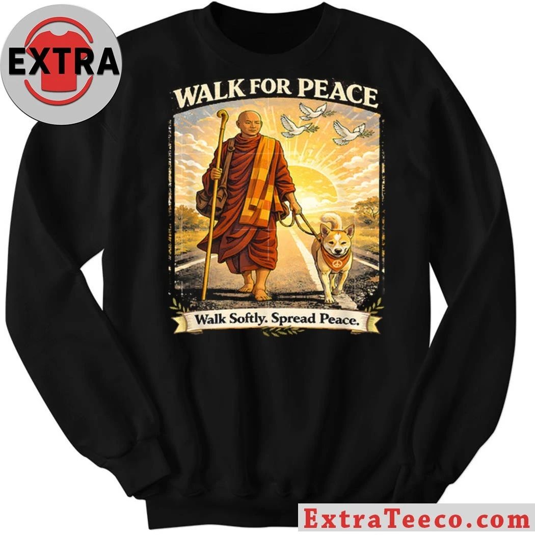 Walk For Peace Monks With Aloka The Peace Dog Shirt
