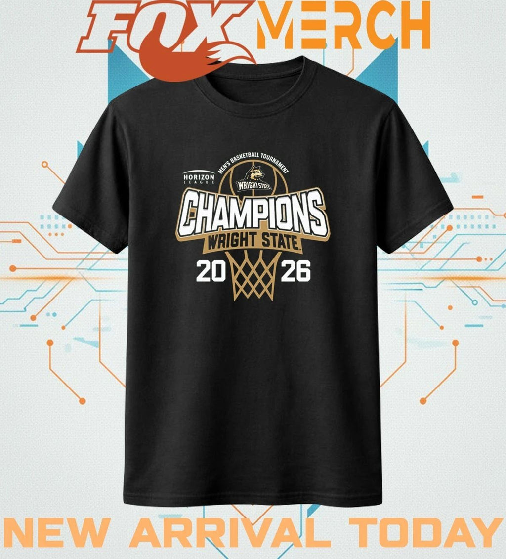 Wright State Raiders 2026 Horizon League Men’s Basketball Tournament Champions t-shirt