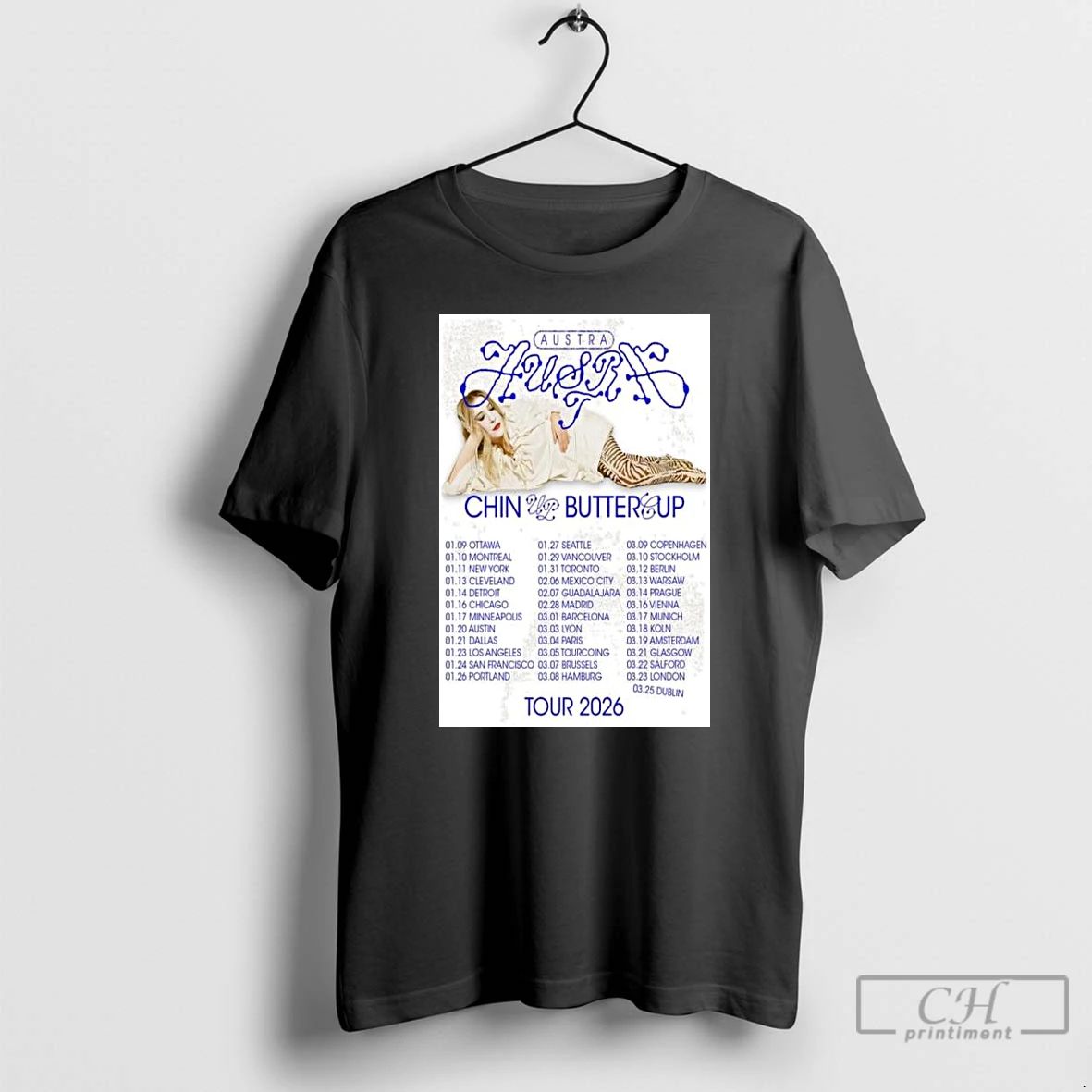Premium Austra Chin Up Buttercup Tour 2026 Long Sleve T Shirts
