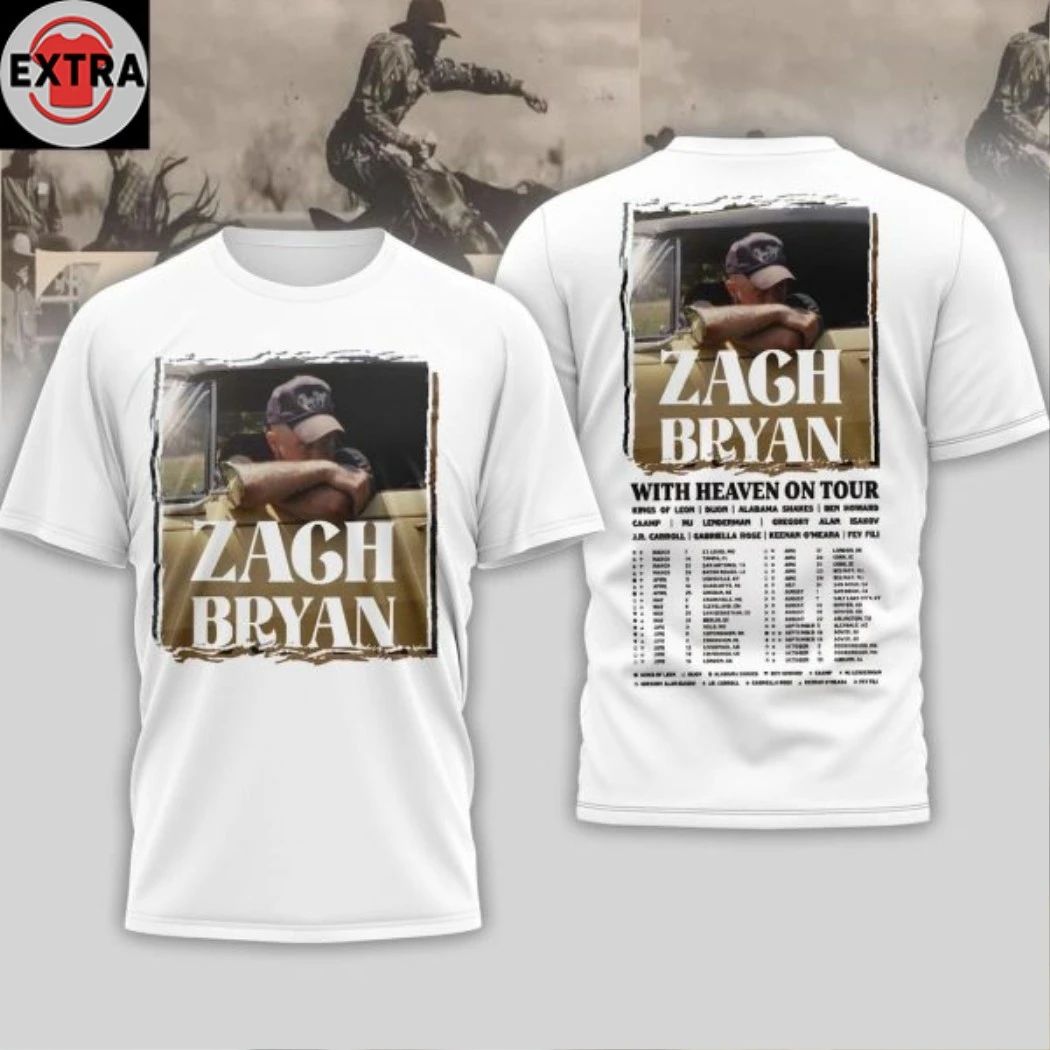 Zach Bryan With Heaven On Tour 2026 Living In The Dream Hoodie T-Shirt