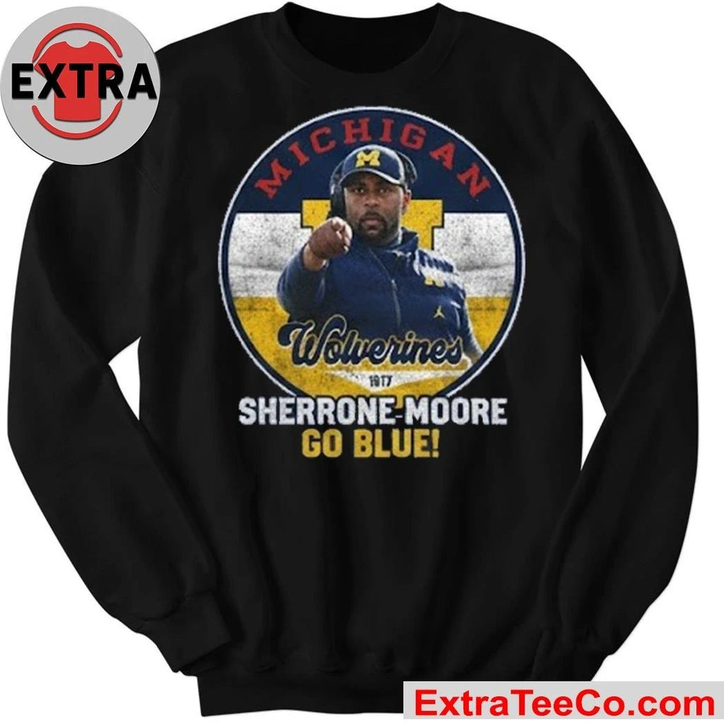Sherrone Moore Michigan Wolverines Tee Michigan Sherrone Moore Go Blue Shirt