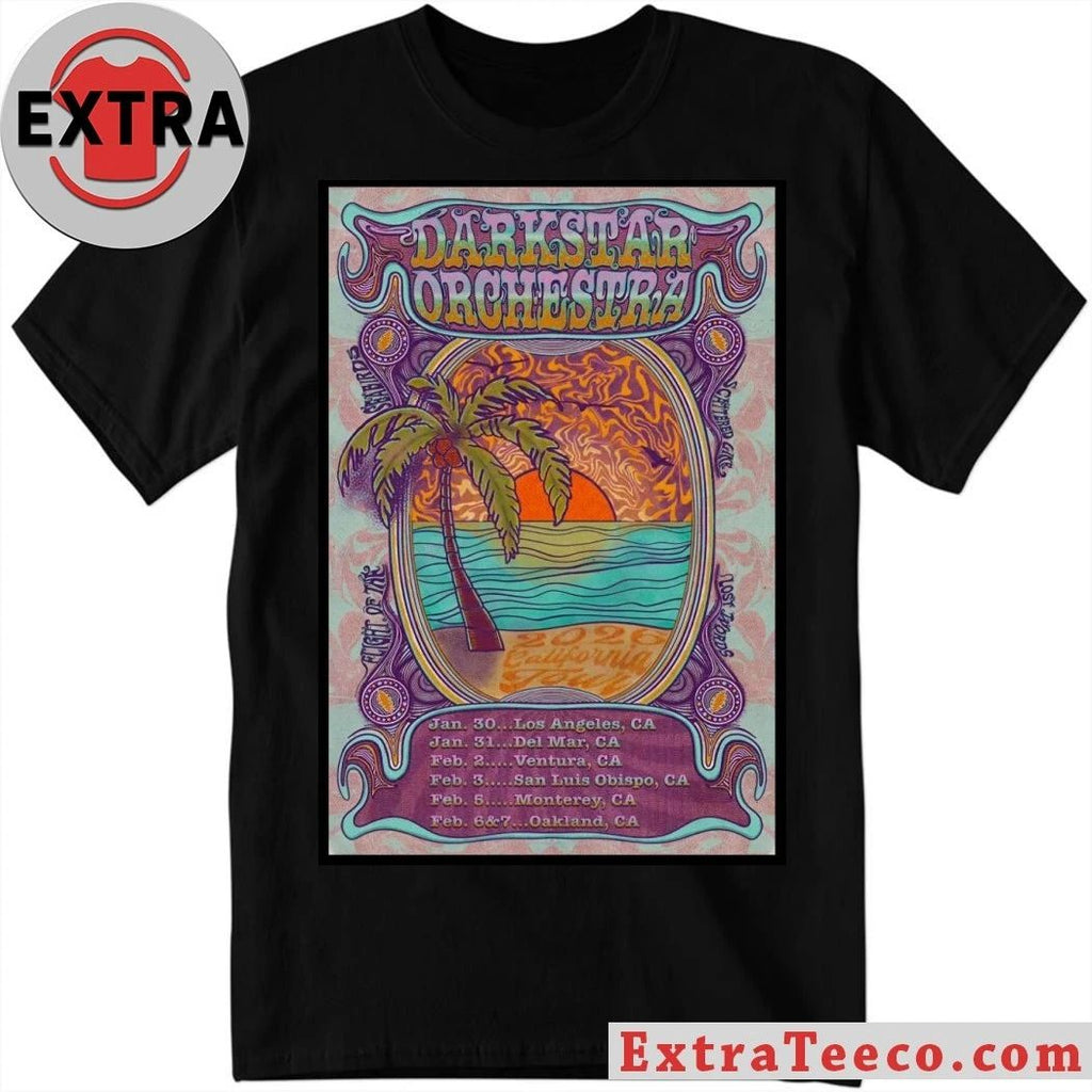 Dark Star Orchestra Tour 2026 California Poster T-Shirt