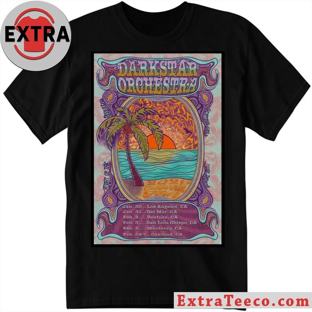 Dark Star Orchestra Tour 2026 California Poster T-Shirt
