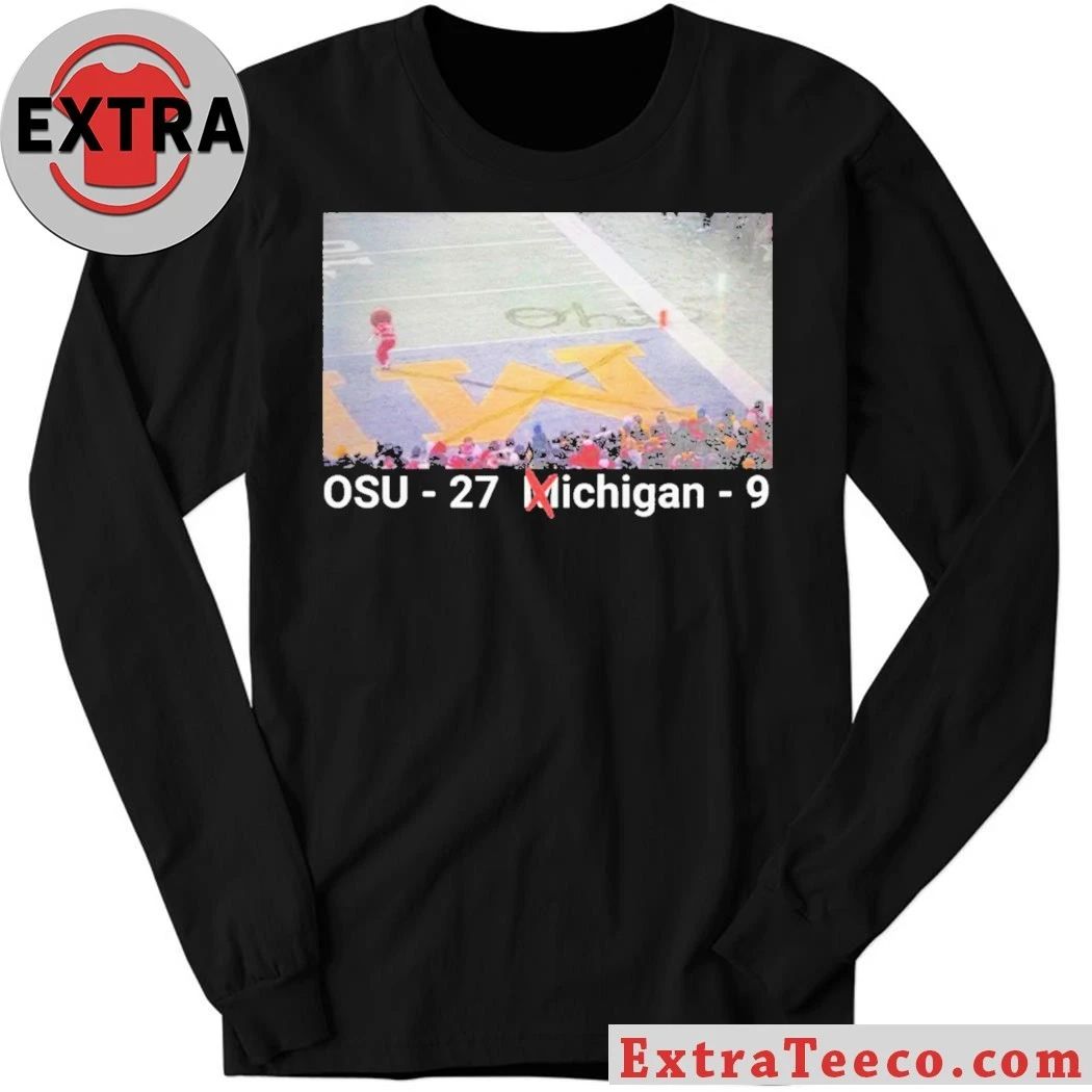 Brutus Snow X OSU Beat Michigan 27-9 Erase The M Shirt