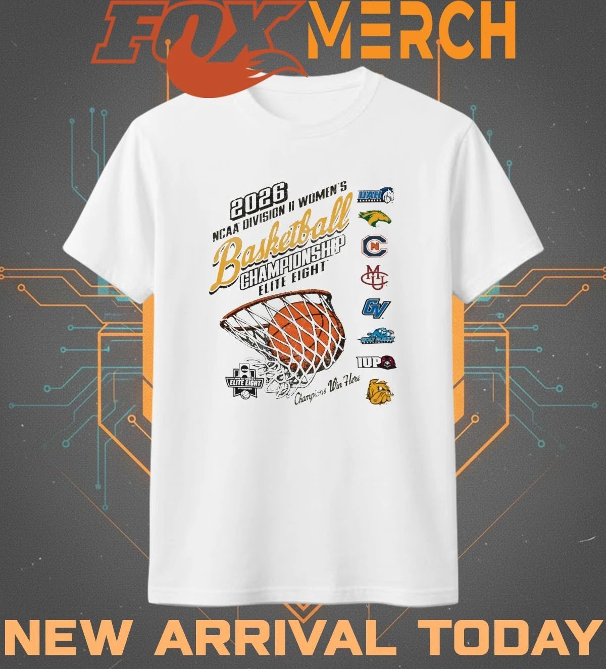 2026 NCAA Division II Women’s Basketball Champions Elite Eight t-shirt