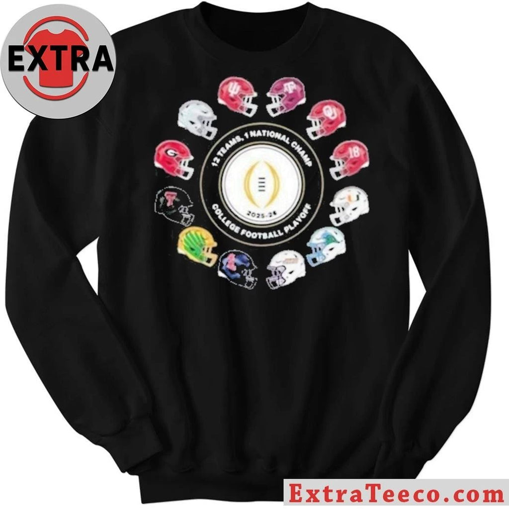 Original Jack Settleman 2026 12 Teams Playoff 1 National Championship College Football Playoff Helmet And Logo T-Shirt