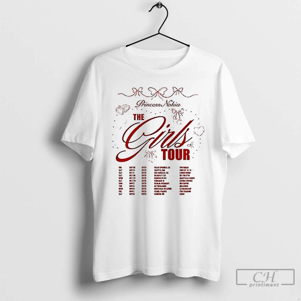 Premium Princess Nokia The Girls Tour 2025 Cities List T Shirts