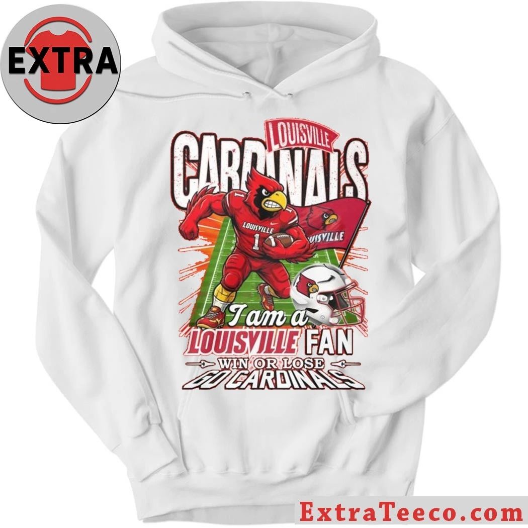 Louisville Cardinals I Am Forever Louisville Fan Win Or Lose 2025 T-Shirt