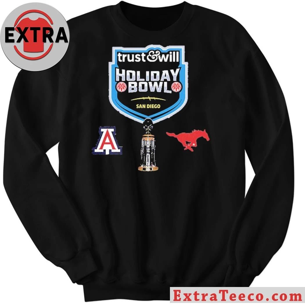 Original Trust & Will Holiday Bowl Arizona Wildcats Versus SMU Mustangs Bowl Season College Football 2025 2026 Logo Shirt