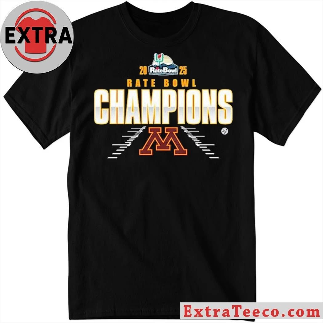 Minnesota Golden Gophers Rate Bowl Champions T-Shirt for the 2025 event