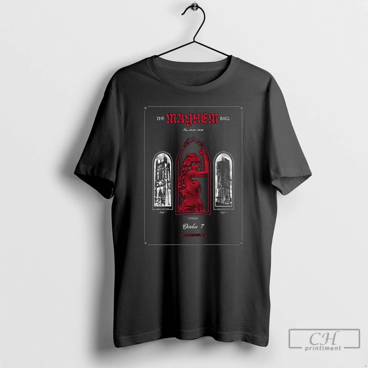 Premium Lady Gaga October 7 2025 Manchester The Mayhem Ball Tour Long Sleve T Shirts