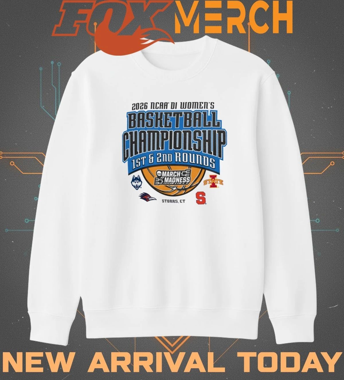 2026 NCAA DI Women’s Basketball Championship 1st & 2nd Rounds March Madness Storrs, CT t-shirt