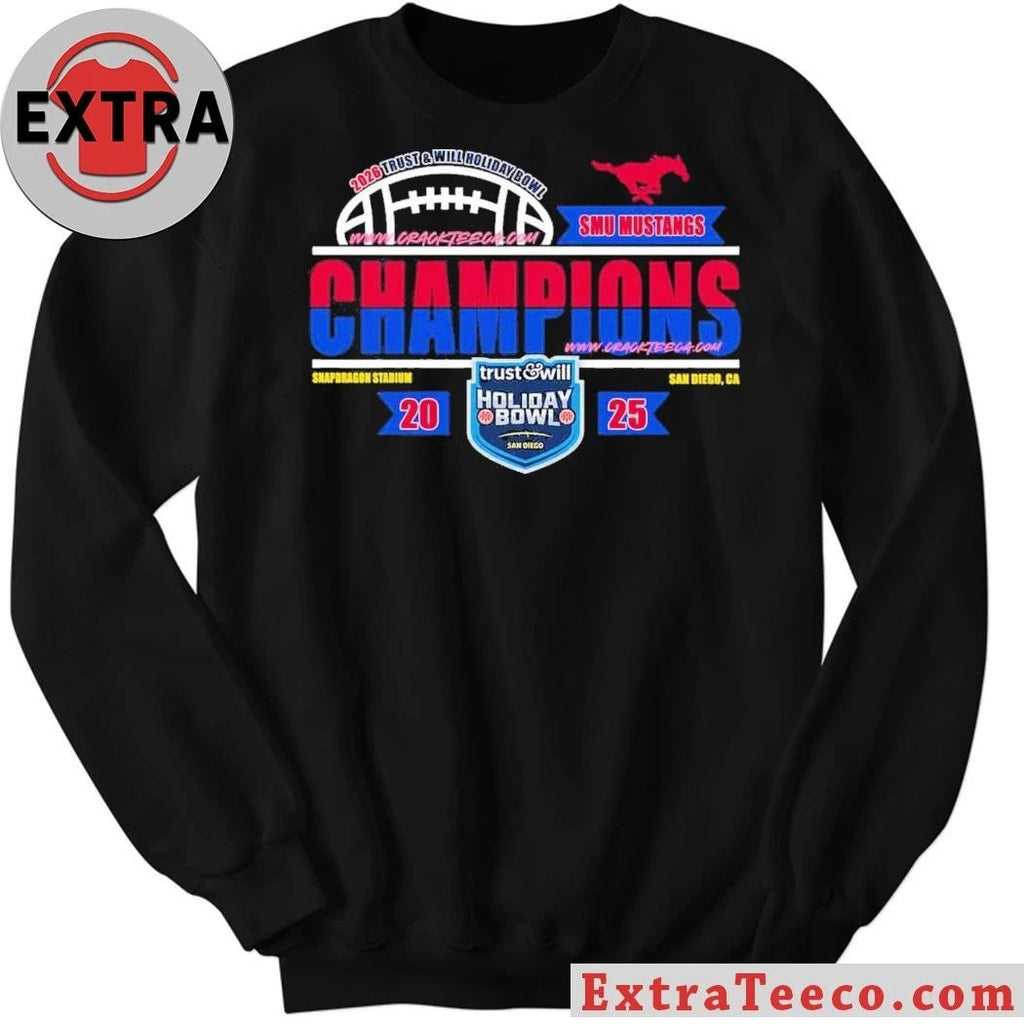 Celebrating the SMU Mustangs’ championship victory at the 2026 Trust & Will Holiday Bowl, Snapdragon Stadium, San Diego, CA Shirt
