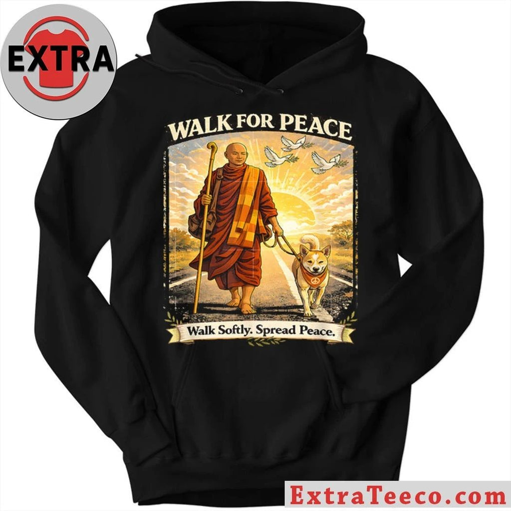 Walk For Peace Monks With Aloka The Peace Dog Shirt