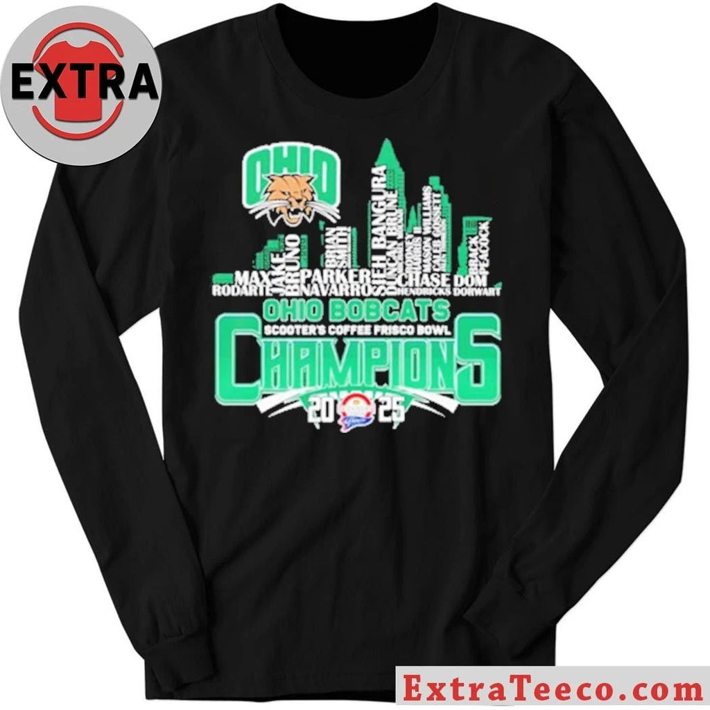 Celebrating the Ohio Bobcats’ victory at the 2025 Scooter’s Coffee Frisco Bowl Shirt