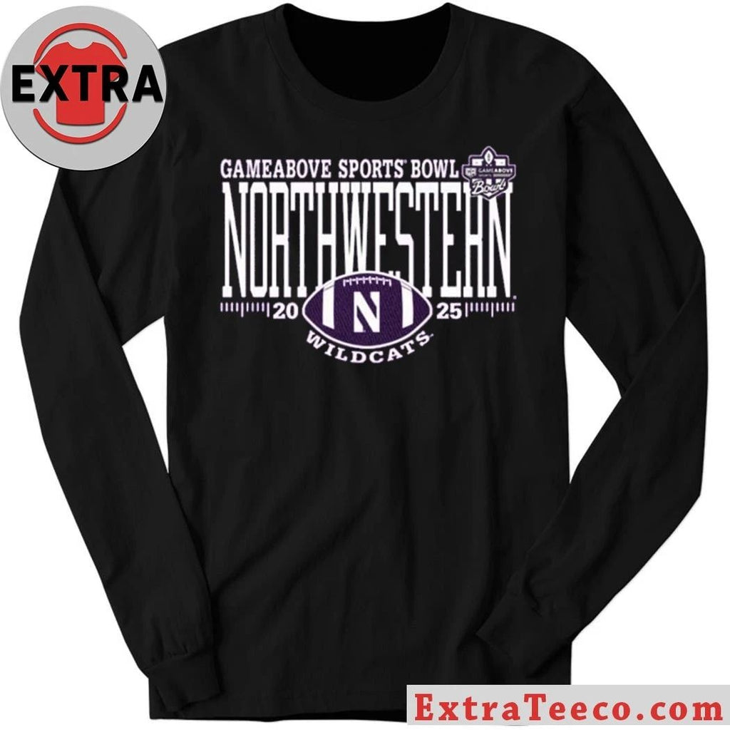 Original Northwestern Wildcats Football Collection Champions Purple 2025 GameAbove Sports Logo T-Shirt