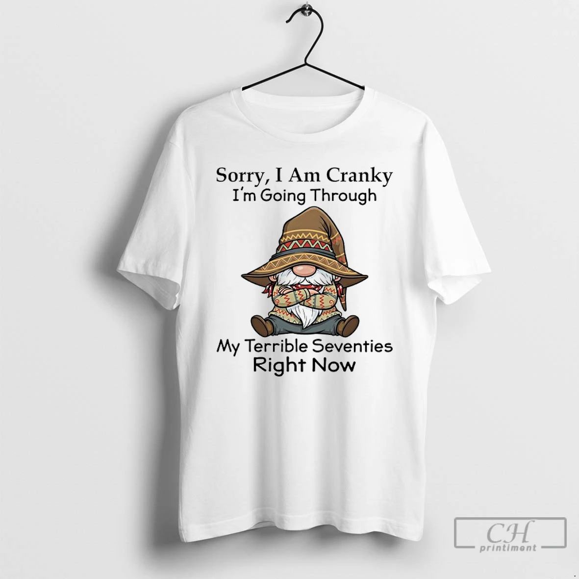 Premium Gnome Sorry I Am Cranky Im Going Through My Terrible Seventies Right Now