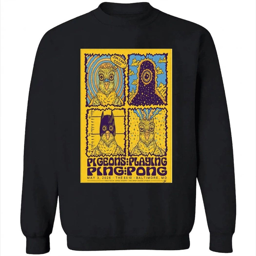 Pigeons Playing Ping Pong Tour 2026 Baltimore MD Poster Shirt