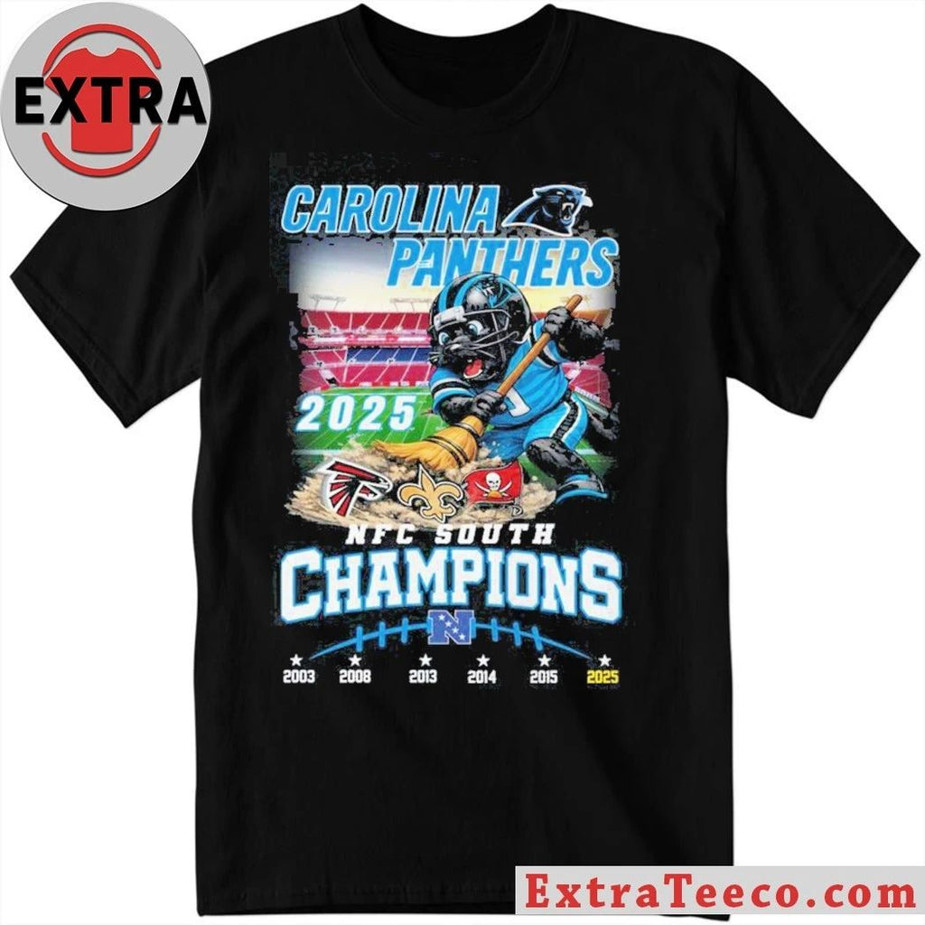 This t-shirt commemorates the Carolina Panthers football team winning the NFC South championship in 2025 Shirt