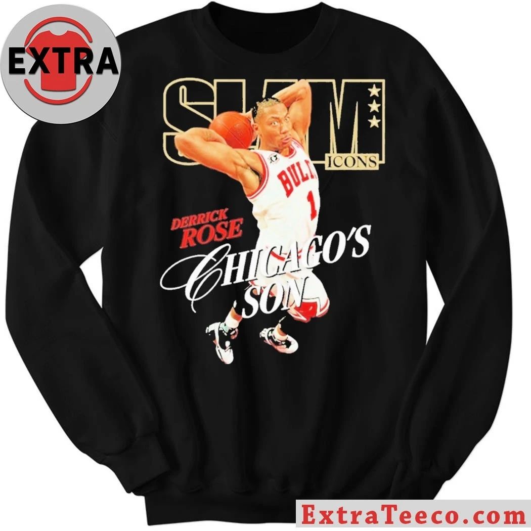 Original Derrick Rose SLAM ICONS SLAM and Chicago Bulls Derrick Rose Chicago’s Son T-Shirt