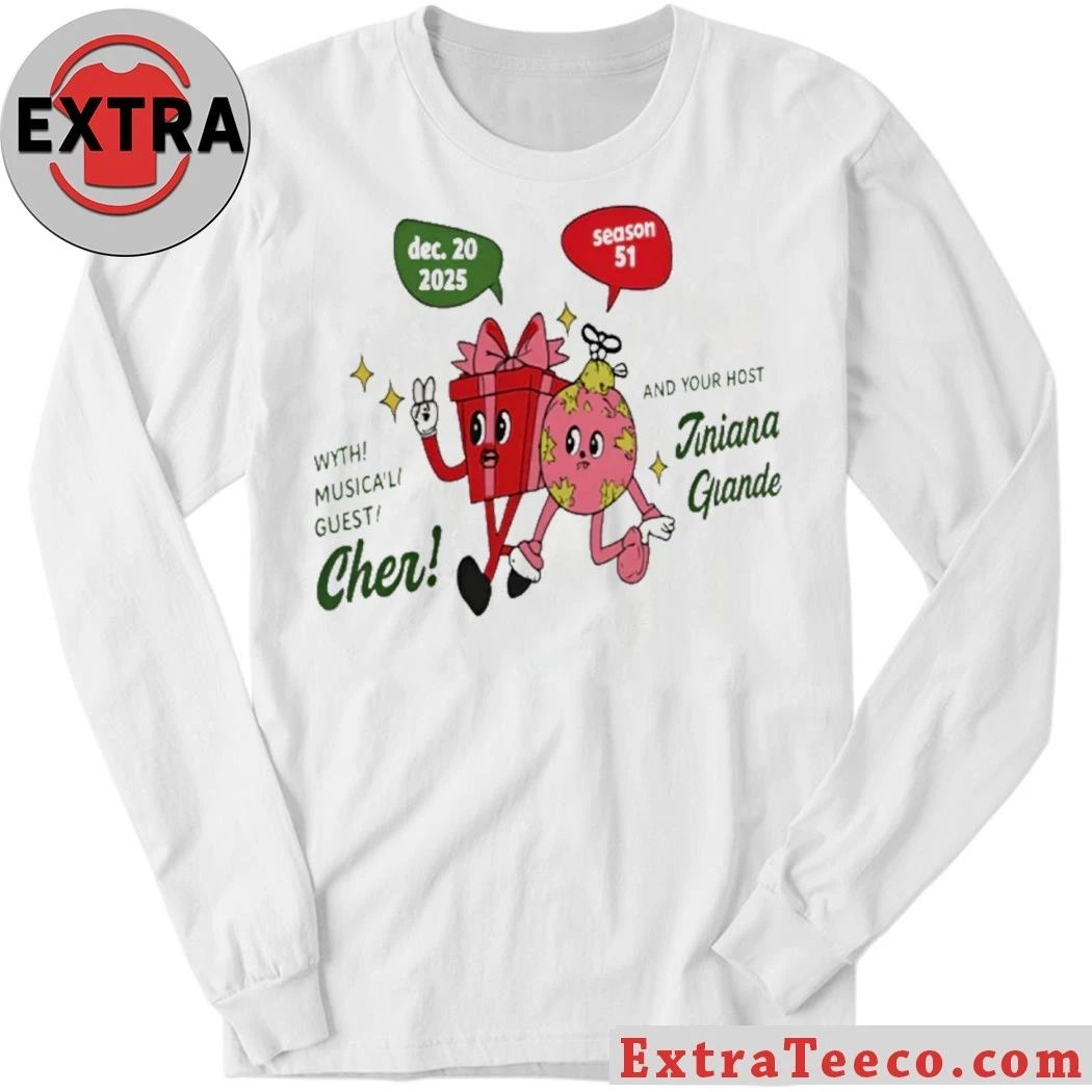 Original Celebrating a hypothetical SNL Saturday Night Live episode featuring Cher as a musical guest and Ariana Grande on December 20, 2025, for Season 51 Shirt