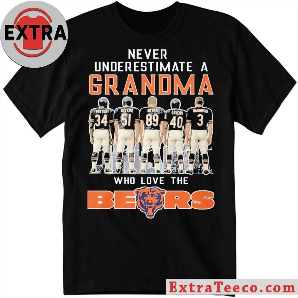 Never Underestimate A Grandma Who Loves The Bears Logo Shirt