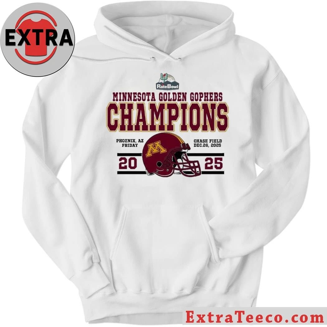 Congrats Minnesota Golden Gophers Football Named To Champions 2025 Rate Bowl Helmet And Logo T-Shirt