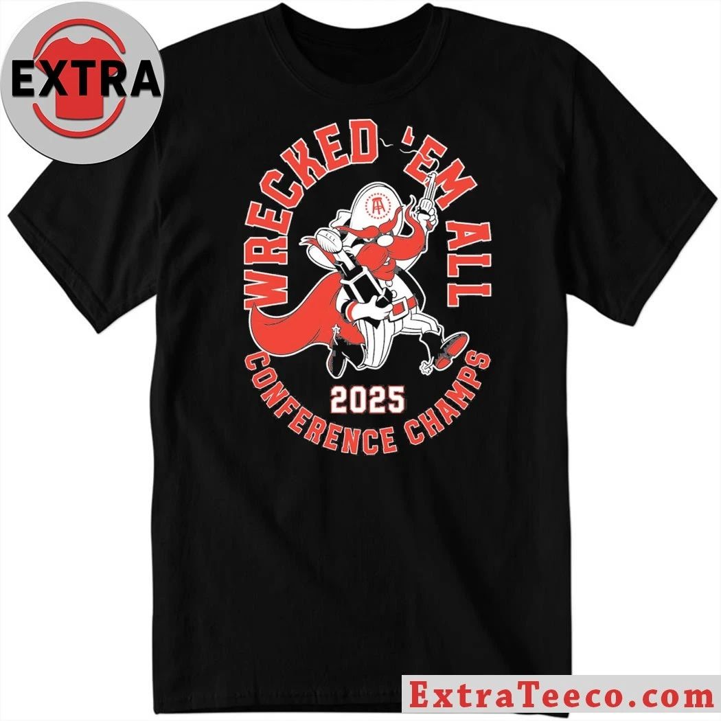 Wrecked ‘Em Conference Champs Texas Tech Texas Tech Red Raiders football team’s 2025 Big 12 championship Shirt