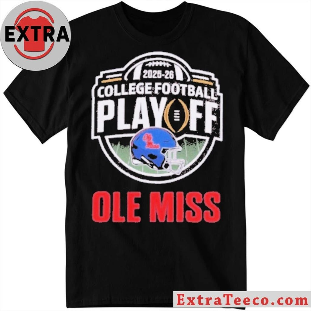 Ole Miss College Football Playoff 2025-26 Helmet And Logo Shirt