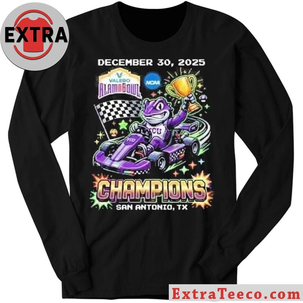 Original Celebrating the victory of the TCU Horned Frogs at the Valero Alamo Bowl on December 30, 2025 Shirt