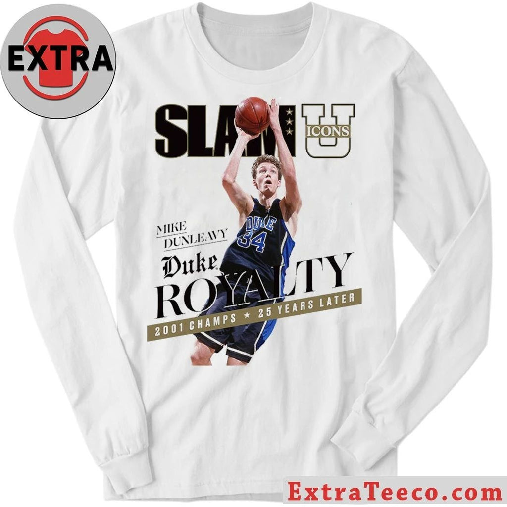 SLAM ICONS Mike Dunleavy Duke Royalty t-shirt, commemorating the 25th anniversary of the Duke basketball team’s 2001 championship