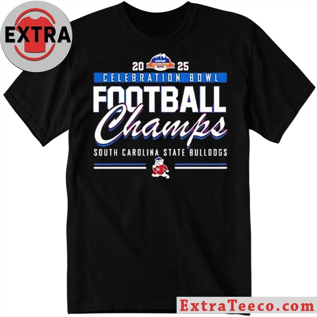 South Carolina State Bulldogs win the 2025 Celebration Bowl championship in football Logo T-Shirt