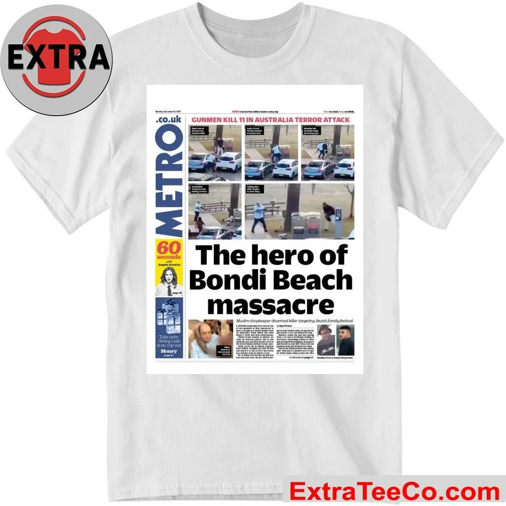 Ahmed al-Ahmed is the hero featured on the newspaper’s front page, who bravely disarmed one of the gunmen during the terrorist attack on Bondi Beach, Australia Shirt