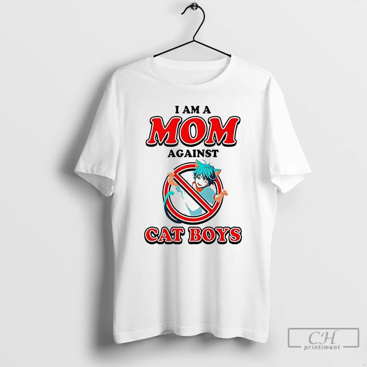 Premium I Am A Mom Against Cat Boys Anime Style T Shirts
