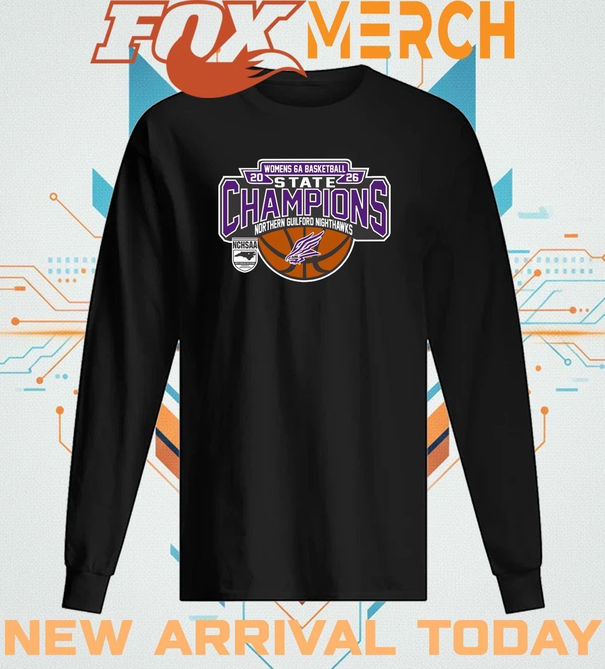 Northern Guilford Nighthawks 2026 Women’s 6A Basketball State Champions t-shirt