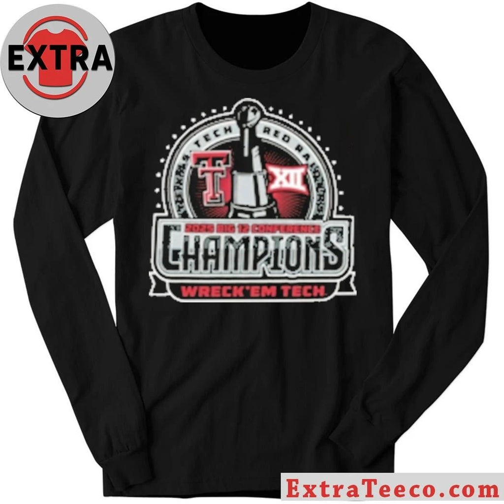 Texas Tech Big 12 Championship Wreck Em Tech Cup And Logo T-Shirt
