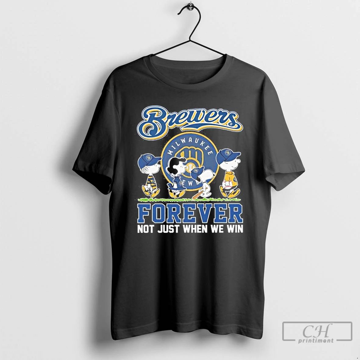 Premium Postseason The Peanuts X Milwaukee Brewers Forever Not Just When We Win T Shirts