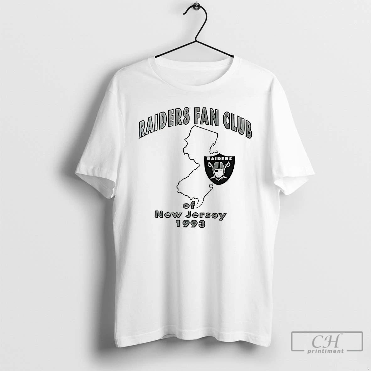 Premium Raiders Fan Club Of New Jersey 1993 Vintage Football Lovers T Shirts