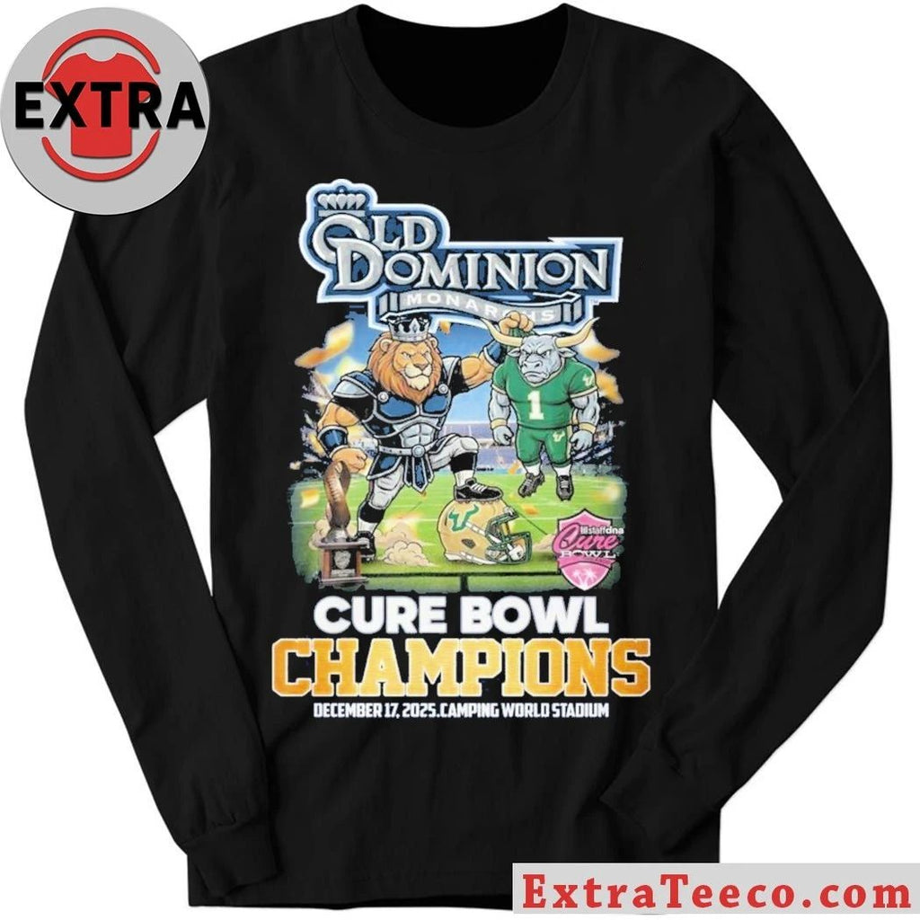 Celebrating the Old Dominion Monarchs’ Cure Bowl victory, December 17, 2025, Camping World Stadium T-Shirt