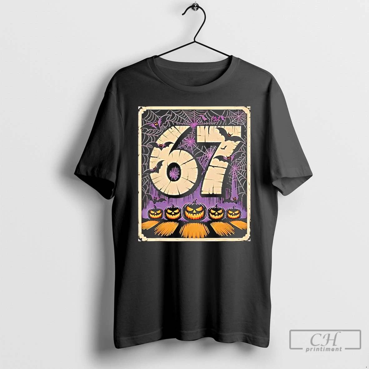 Premium 67 Meme Six Seven Funny Halloween T Shirts