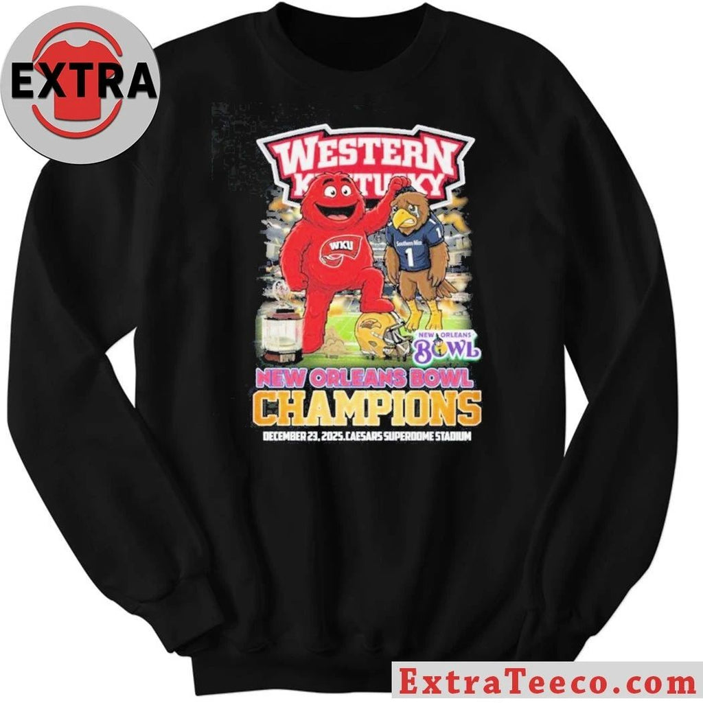New Orleans Bowl Champions of the Western Kentucky Hilltoppers December 23 2025 Caesars Superdome Stadium Shirt
