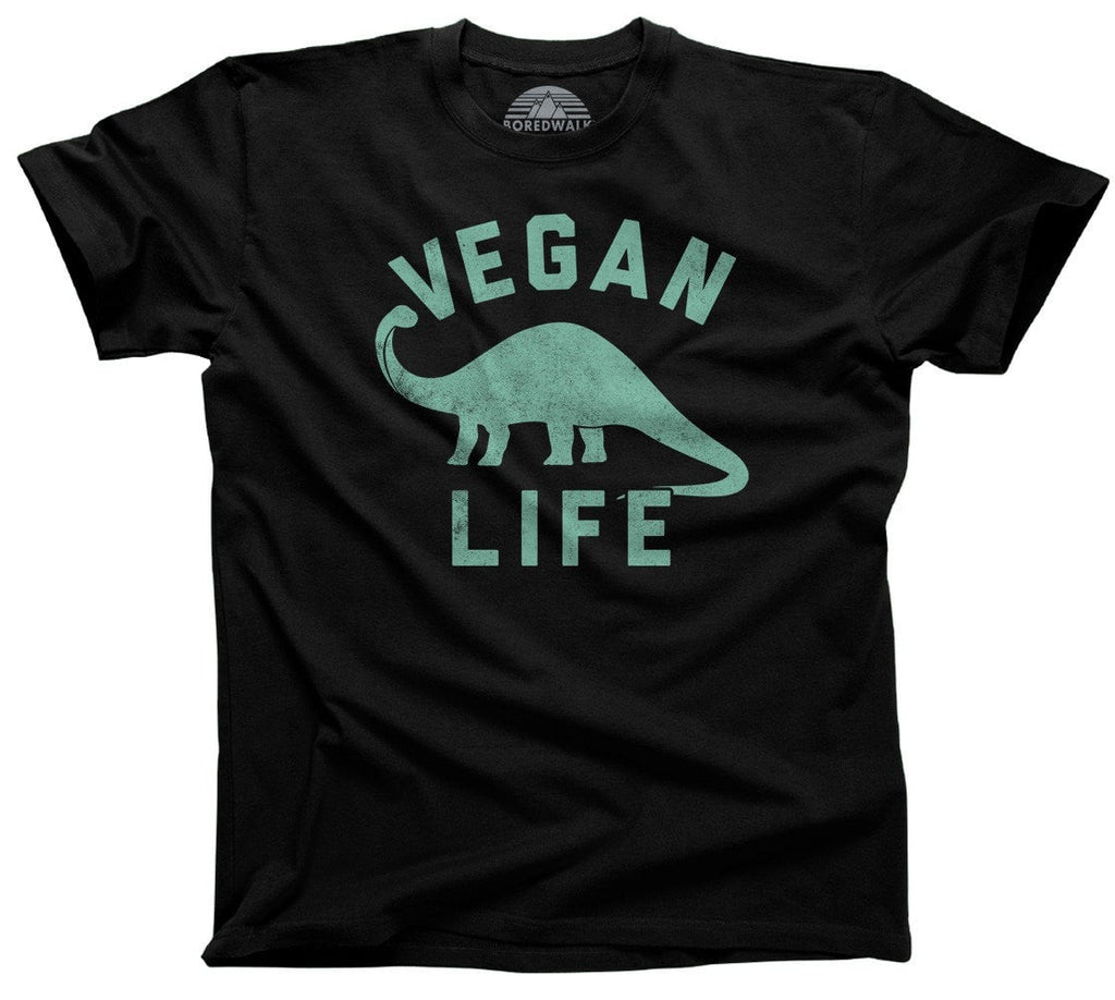 Men's Brontosaurus Vegan Life T-Shirt Funny Vegan Shirt