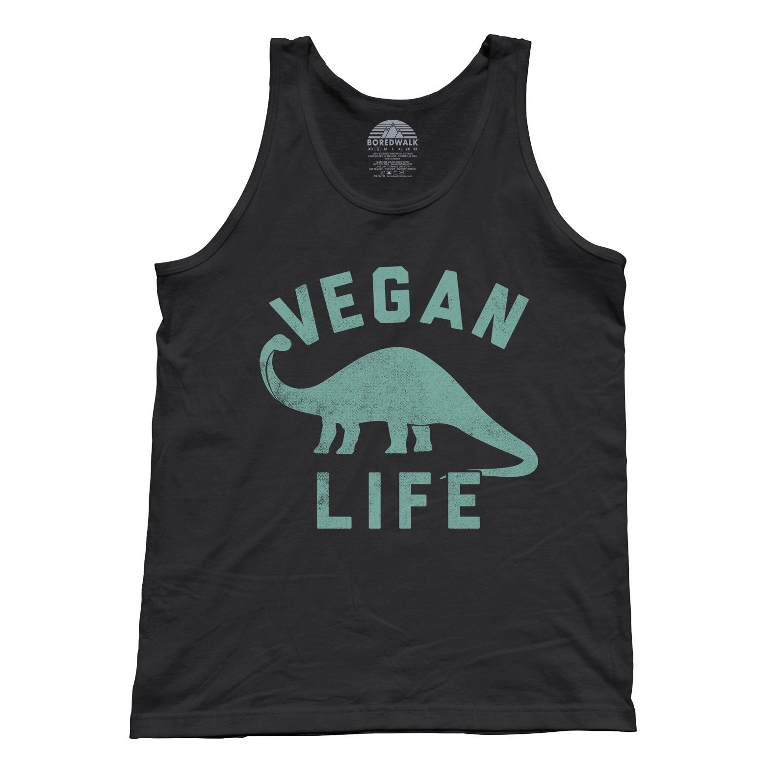 Unisex Brontosaurus Vegan Life Tank Top - Funny Vegan Shirt